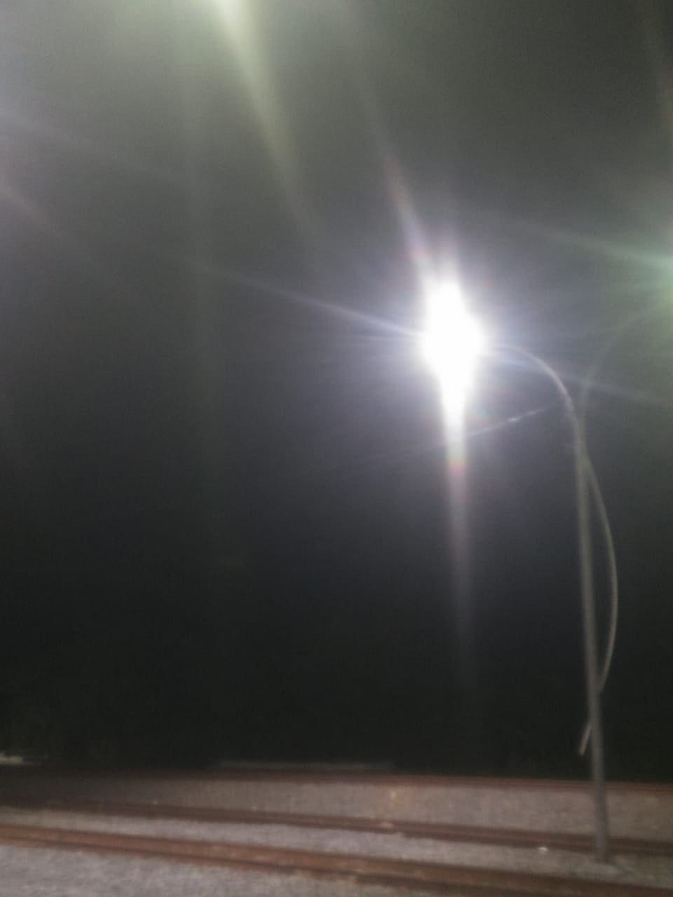 High mast lighting untuk stasiun kereta di Sumatera Selatan