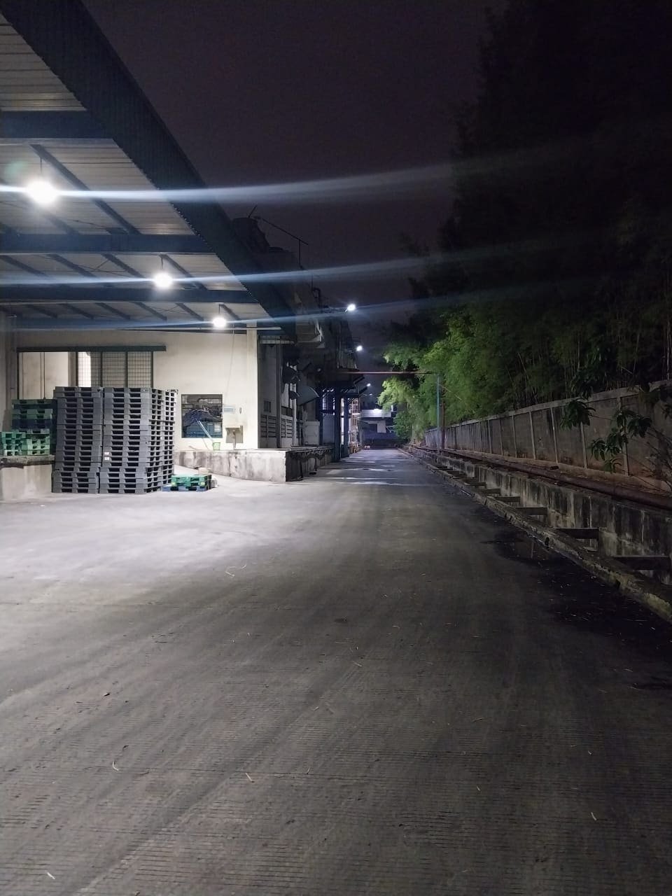 Dokumentasi proyek lampu kawasan pabrik PT URC Indonesia